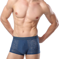 Men's Ice Silk Breathable Hollow Ultra-thin Sexy Boxer Briefs