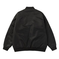 Baseball Uniform Badge Embroidery Sports Loose Casual Zip Coat