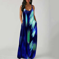 Strap-style Pocket-printed Dress