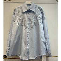 Heavy-duty Jacquard Embroidery Single-breasted Lapel Loose-fit Shirt