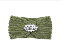 European And American Diamond Knitted Headband Ear Protector