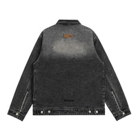 American Retro Washed And Worn Denim Jacket For Men