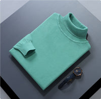 High Lapel Sweater Solid Color Casual