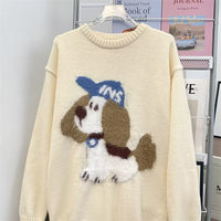 American Girls Retro Plush Puppy Brocade Sweater