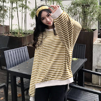 New Striped Loose Oversized Long Sleeves Handsome