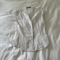 Red And White Short Sleeve Plaid Shirt Women