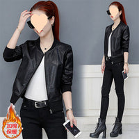 Autumn And Winter New Korean Version Loose Baseball Jacket Leather Cardigan