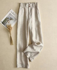 Linen Wide-leg Pants Female High Waist Drooping