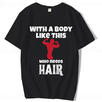 Plus Size Men's Cotton Short-sleeved Summer English Letter Printed T-shirt Top Men