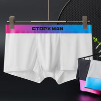 Men's Ice Silk U Convex Low Waist Thin Summer Gradient Boxers
