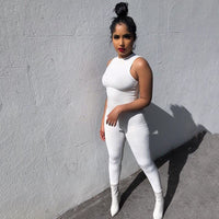 Round Neck Stitching Jumpsuit Women