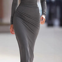 AutumnWinter Sexy Elegant Bodycon Sheath Base-Layer One-Step Dress