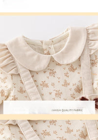 Baby Clothes Spring And Autumn Clothing Cute Rompers Lady Onesie Hundred Days Female Baby Jumpsuit Fake Two-piece Romper