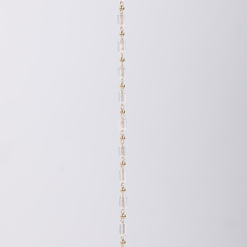 Transparent White Crystal Necklace Material