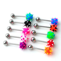 Hairy Ball Stainless Steel Tongue Pin