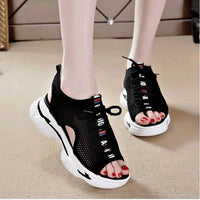 Hollowed Mesh Shoes Breathable Comfortable Platform Platform Leisure