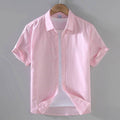 Men's Linen Short-sleeved Shirt Casual Loose