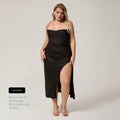Womens Ice Silk Sexy Nightgown Long Loungewear Dress