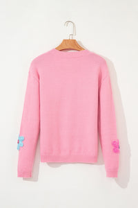 Winter New Floral Pattern Knitted Cardigan For Women