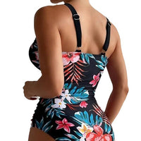 Women's Floral Bikini One-piece Swimsuit