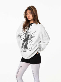 Fake Two-piece Printed T-shirt Women's Long Sleeve Top