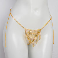 Tassel Sexy Waist Chain T-back Rhinestone Chain Body Chains Underwear