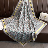 Fashion Printed Silk Scarf Twill Silk High Quality Square Scarf