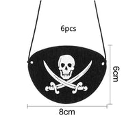 Halloween Pirate Captain Cosplay Costume Accessories Colony Pirate Hat Single Eye Patch For Halloween Kids Birthday Party Decor