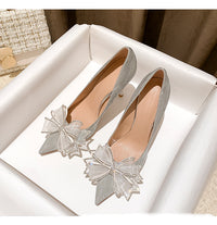 Stiletto Butterfly Pointed Toe French Shoes Are Not Tired