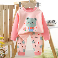 Children's Suit Pure Cotton Long Johns Top & Bottom Baby Clothes Warm