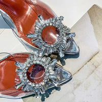 Fashion Chunky Heel Crystal Shoes Sandals