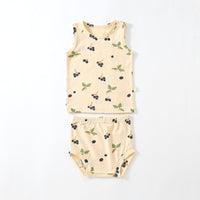 Baby Summer Vest Suit Cotton Thin Split Romper