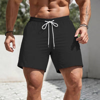 Men's Solid Color Shorts Casual Loose Track Pants