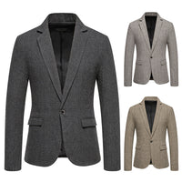 European Size Men's Fashion Woolen Casual Small Suit Coat