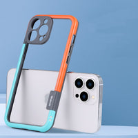 Contrast Color Silicone Frame Mobile Phone Case