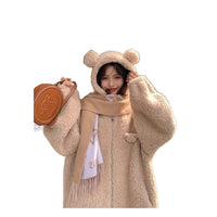 Lamb Wool Zipper Coat For Women