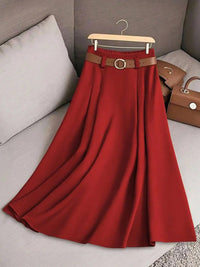 Women's Casual Pleated Skirt Can Be Printed