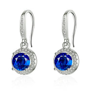 Moissanite Four-claw Round Bag Earrings