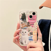 Ins Map Illustration Cat Phone Case