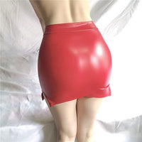Girls'  High Waist Ol Leather Skirt