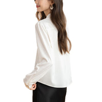 French-style Elegant Long-sleeve Chiffon Professional Top