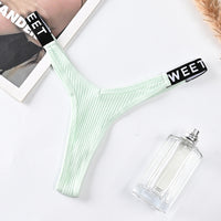 Thin-strapped Seamless Cotton Low-rise Thong