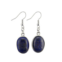 Natural Crystal Oval Egg-shaped Earrings