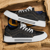 Men's Korean-style Fashion Plus Size Low-top Casual Denim All-matching Sneakers