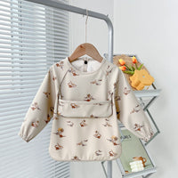 Reverse Wearing Drawing Bib Infant Feeding Protective Clothing