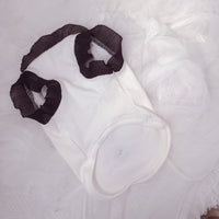 Pet Dog Clothes Bow Black And White Vest