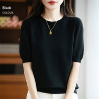Women's Loose Casual Short-sleeved Minimalist Sweater
