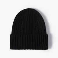Women's Solid Color Warm Hemp Pattern Knitted Wool Hat