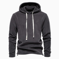 New Mens Long-sleeve Hoodie With A Stand-up Collar And A Half-zip