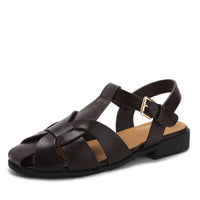 Baotou Woven Piggyback Strap Vintage Sandals New Style